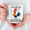 I May Look Calm But In My Head I've Pecked You Three Times - Friend Personalized Custom Mug - Christmas Gift For Best Friends, Sisters, Family Members, Coworkers