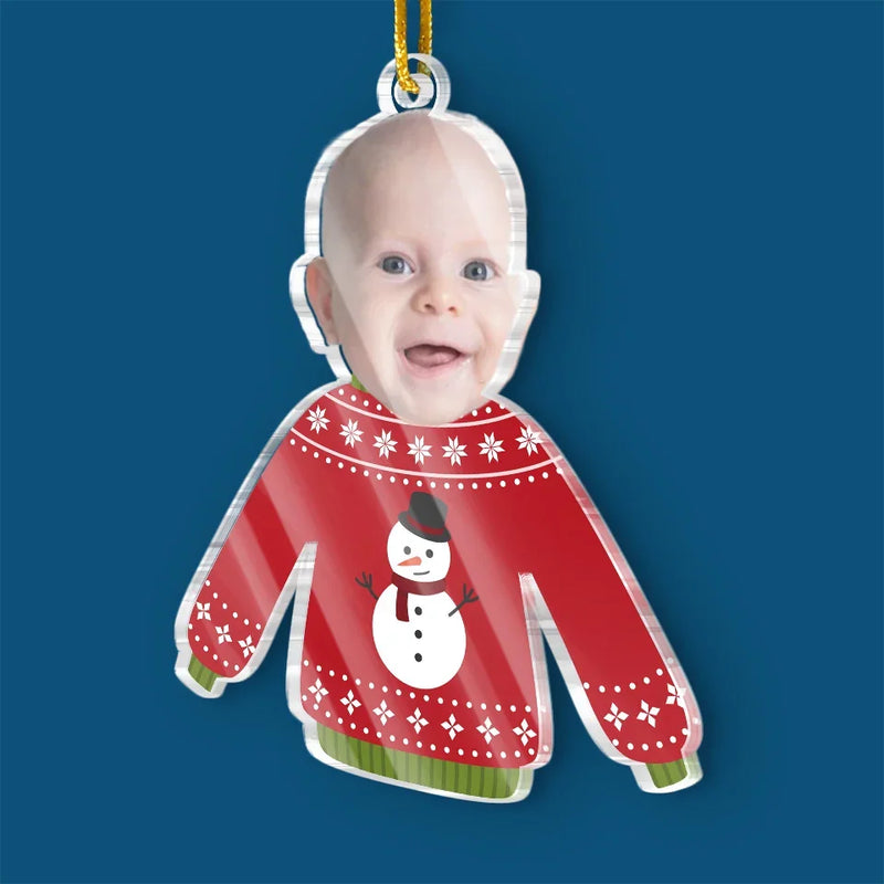 Custom Photo Santa’s Little Helper - Family Personalized Custom Ornament - Acrylic Custom Shaped - Christmas Gift For New Moms, New Dads, Grandparent