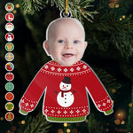 Custom Photo Santa’s Little Helper - Family Personalized Custom Ornament - Acrylic Custom Shaped - Christmas Gift For New Moms, New Dads, Grandparent