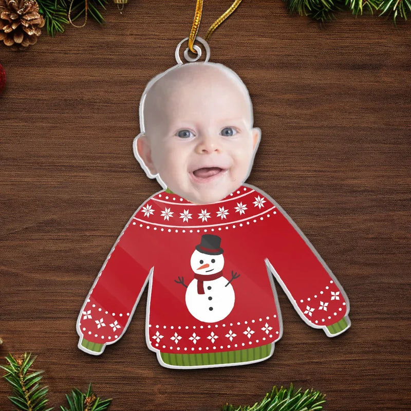 Custom Photo Santa’s Little Helper - Family Personalized Custom Ornament - Acrylic Custom Shaped - Christmas Gift For New Moms, New Dads, Grandparent
