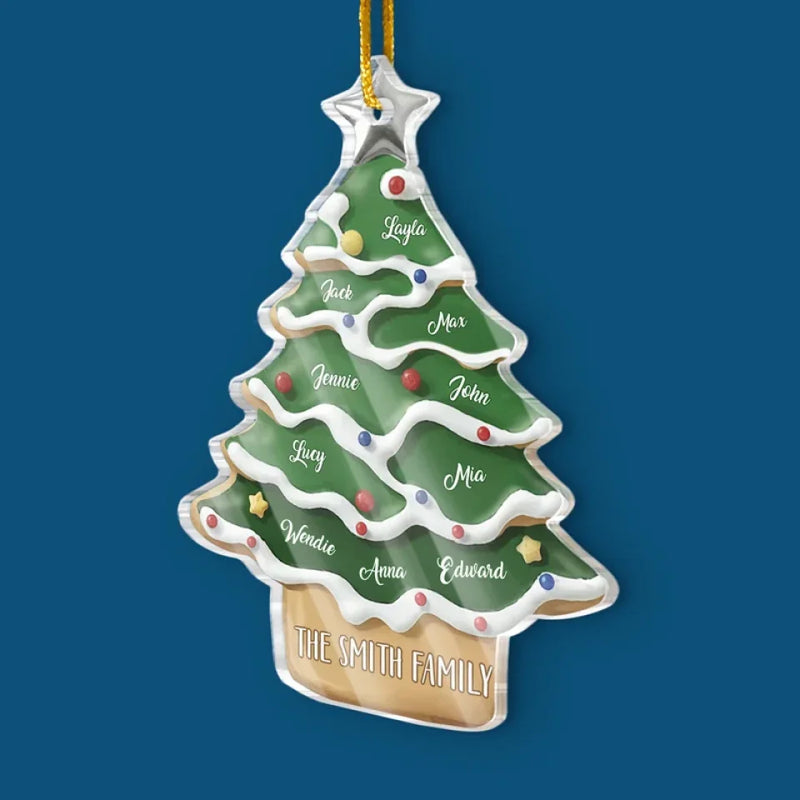 Just Like A Christmas Tree, Family Shines Brightest When We’re Together - Family Personalized Custom Ornament - Acrylic Custom Shaped - Christmas Gift For Family Members