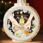 First Christmas Engages - Couple Candlelight Lantern Ornament - Christmas Gift For Husband Wife, Anniversary, First Christmas