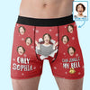 Custom Photo Good Vibes Come From Comfort And Laughter - Funny Personalized Custom Boxer Briefs, Men's Boxers - Christmas Gift For Boyfriend, Husband, Anniversary