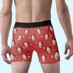 Custom Photo Funny Christmas Gifts for Men - Personalized Boxer Briefs