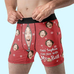 Custom Photo Funny Christmas Gifts for Men - Personalized Boxer Briefs