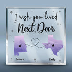 Distance Is Not Our Problem - Bestie Personalized Custom Square Shaped Acrylic Plaque - Gift For Best Friends, BFF, Sisters