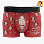 Custom Photo Funny Christmas Gifts for Men - Personalized Boxer Briefs