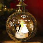 Custom Name First Christmas Couple Gifts - Personalized Candlelight Lantern Ornament