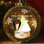 Custom Name First Christmas Couple Gifts - Personalized Candlelight Lantern Ornament