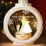 Custom Name First Christmas Couple Gifts - Personalized Candlelight Lantern Ornament