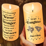Always Remember You Are Stronger Than You Seem - Family Personalized Custom LED Candle - Christmas Gift For Mom, Daughter