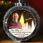 Custom Photo The Sky Looks Different When You Have Someone You Love Up There - Memorial Personalized Custom Candlelight Lantern Ornament - Sympathy Gift, Christmas Gift For Grandpa