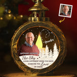 Custom Photo The Sky Looks Different When You Have Someone You Love Up There - Memorial Personalized Custom Candlelight Lantern Ornament - Sympathy Gift, Christmas Gift For Grandpa