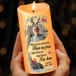 Custom Photo The Light Of Memories Guides Us Forward - Memorial Personalized Custom LED Candle - Sympathy Gift, Christmas Gift For Family Members