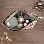 True Friends Are Never Apart In Heart - Bestie Personalized Custom Cosmetic Bag - Gift For Best Friends, BFF, Sisters