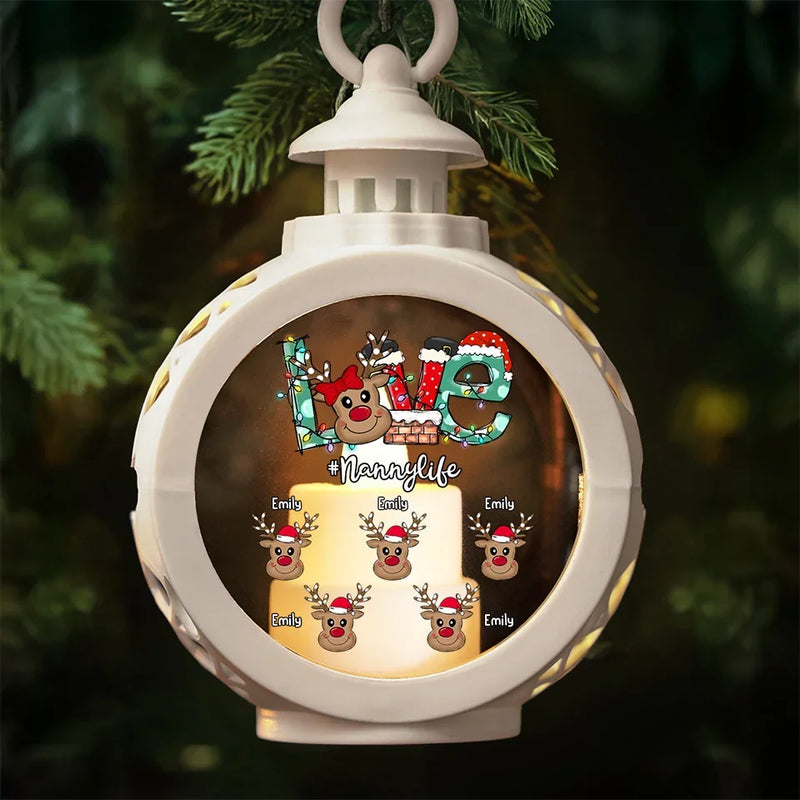 Grandma Life Is The Best Life - Family Personalized Custom Candlelight Lantern Ornament - Christmas Gift For Mom, Grandma