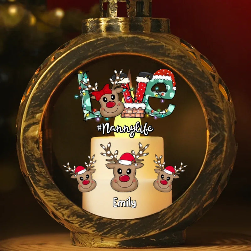 Grandma Life Is The Best Life - Family Personalized Custom Candlelight Lantern Ornament - Christmas Gift For Mom, Grandma