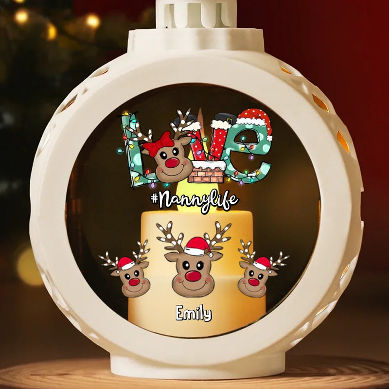 Grandma Life Is The Best Life - Family Personalized Custom Candlelight Lantern Ornament - Christmas Gift For Mom, Grandma