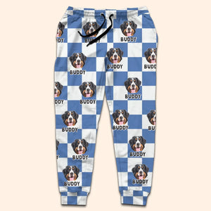 Photo personnalisée « Pattes du Père Noël » : Pantalon de survêtement unisexe personnalisé pour chien et chat - Cadeau de Noël pour propriétaires et amoureux des animaux