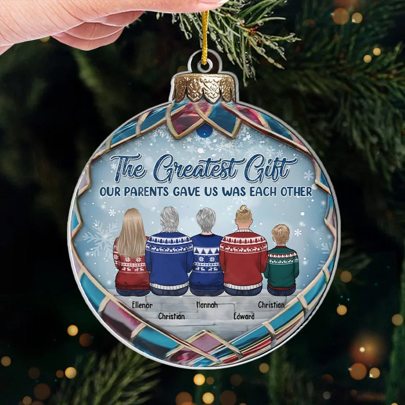 The Best Moments Are Made With Family - Family Personalized Custom Ornament - Acrylic Custom Shaped - Christmas Gift For Family Members