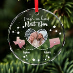 Custom Photo The Miles Between Us Don’t Change The Bond We Share - Bestie Personalized Custom Circle Glass Ornament - Christmas Gift For Best Friends, BFF, Sisters