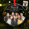 Custom Photo This Is Us, A Whole Lot Of Love - Bestie Personalized Custom Circle Glass Ornament - Christmas Gift For Best Friends, BFF, Sisters