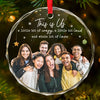Custom Photo This Is Us, A Whole Lot Of Love - Bestie Personalized Custom Circle Glass Ornament - Christmas Gift For Best Friends, BFF, Sisters