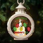 A Grandmother Is A Safe Haven For A Child - Family Personalized Custom Candlelight Lantern Ornament - Christmas Gift For Grandma