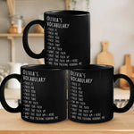 My Favorite Vocabulary - Coworker Personalized Custom Black Mug - Christmas Gift For Coworkers, Work Friends, Colleagues