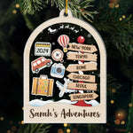 Make Every Trip An Adventure To Remember - Travel Personalized Custom Ornament - Acrylic Custom Shaped - Christmas Gift For Family Members, Gift For Adventure Travel Lovers