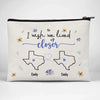 Apart In Distance, Close In Heart - Bestie Personalized Custom Cosmetic Bag - Gift For Best Friends, BFF, Sisters