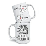 No Distance Can Dim The Light Of True Friendship - Bestie Personalized Custom 3D Inflated Effect Printed Mug - Gift For Best Friends, BFF, Sisters
