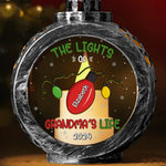 A Grandmother Is A Safe Haven For A Child - Family Personalized Custom Candlelight Lantern Ornament - Christmas Gift For Grandma