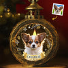 Photo personnalisée : « Je ne suis plus à mes côtés, mais je suis à jamais dans mon cœur » – Lanterne commémorative personnalisée aux chandelles – Cadeau de condoléances, cadeau de Noël pour les propriétaires d'animaux et les amoureux des animaux