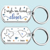 Even Though We're Far Apart, You're Always Right Here In My Heart - Bestie Personalized Custom Keychain - Gift For Best Friends, BFF, Sisters
