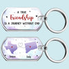 A True Friendship Is A Journey Without End - Bestie Personalized Custom Keychain - Gift For Best Friends, BFF, Sisters