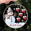 Grateful To Be Blessed With Such A Wonderful Family - Family Personalized Custom Ornament - Acrylic Custom Shaped - Christmas Gift For Family Members