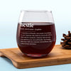 Wine Brings Us Together In The Best Way - Bestie Personalized Custom Wine Glass - Gift For Best Friends, BFF, Sisters