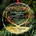 Custom Name Memorial Cardinal Gifts - Personalized Glass Ornament