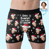 Custom Photo Your Smile Makes Every Moment Together Special - Couple Personalized Custom Boxer Briefs, Men's Boxers - Christmas Gift For Husband Wife, Anniversary