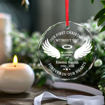 Custom Memorial Christmas Gifts - Personalized Glass Ornament