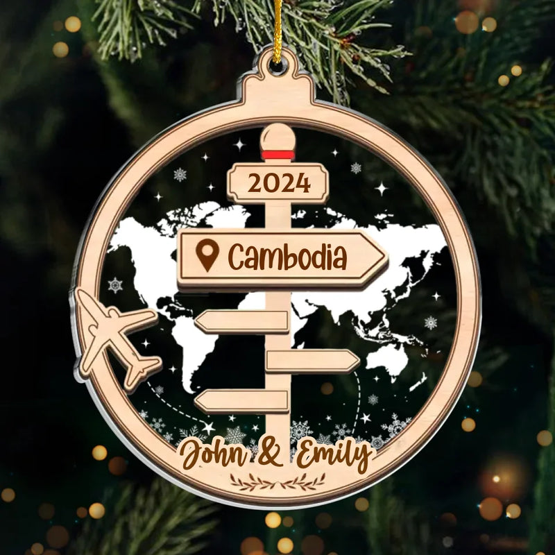 Adventure Is Worthwhile - Travel Personalized Custom Ornament - Acrylic Custom Shaped - Christmas Gift For Family Members, Gift For Adventure Travel Lovers