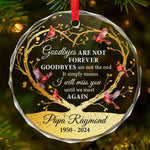 Custom Name Memorial Cardinal Gifts - Personalized Glass Ornament