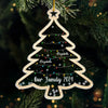 Our Christmas Tree Shines With The Love Of Family - Family Personalized Custom Ornament - Acrylic Custom Shaped - Christmas Gift For Family Members