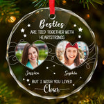 Custom Photo Friendship Is A Special Bond - Bestie Personalized Custom Circle Glass Ornament - Christmas Gift For Best Friends, BFF, Sisters