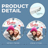 Custom Photo Your Vibe Attracts Your Tribe - Bestie Personalized Custom Circle Glass Ornament - Christmas Gift For Best Friends, BFF, Sisters, Coworker