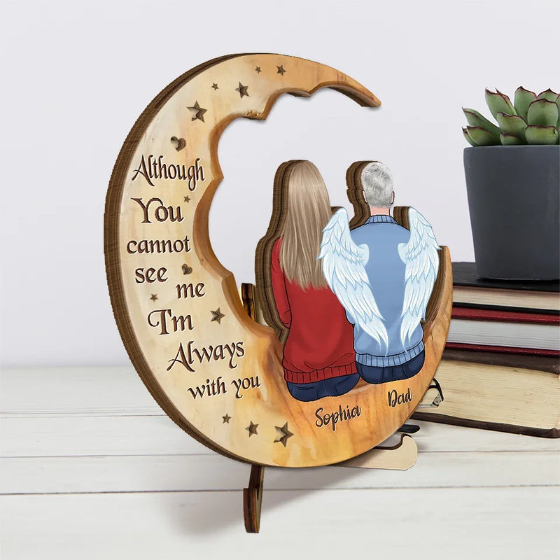 Not A Day Goes By That You're Not Missed - Memorial Personalized Custom 2-Layered Wooden Plaque With Stand - Sympathy Gift, Christmas Gift For Family Members