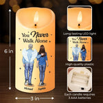 Life Changes, But Memories Remain - Memorial Personalized Custom LED Candle - Sympathy Gift, Christmas Gift For Couple, Family