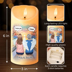 Remembered With A Smile - Memorial Personalized Custom LED Candle - Sympathy Gift, Christmas Gift For Family Members