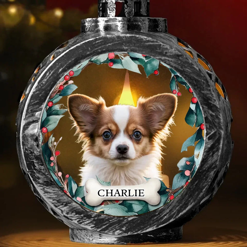 Custom Photo My Pet Is The True Spirit Of Christmas - Dog & Cat Personalized Custom Candlelight Lantern Ornament - Christmas Gift For Pet Owners, Pet Lovers
